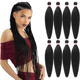 Dorsanee pre-stretched braiding hair 20 inch natural black for quick protective styles