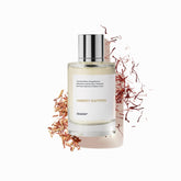 Dossier Ambery Saffron bottle front for bold unisex fragrance.
