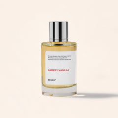 Dossier Ambery Vanilla packaging detail with embossed logo and modern finish