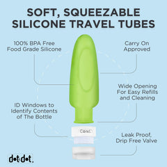 Dot&Dot TSA-approved 3oz bottles fit carry-ons.