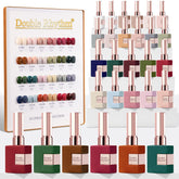 Double Rhythm 28Pcs gel polish set front view for at-home manicures