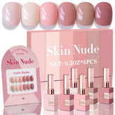 Double Rhythm 6 Pcs gel polish set bottle close-up for at-home salon-like color.