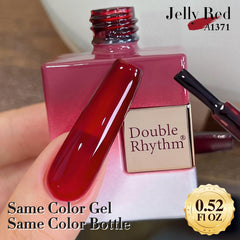 Double Rhythm jelly gel polish brush applying a thin even layer