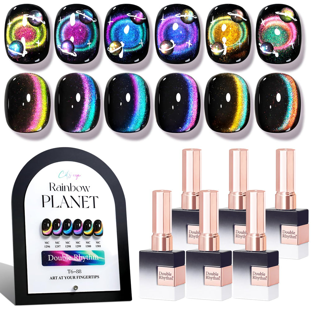 Double Rhythm gel polish color swatches display cohesive all-season color options.
