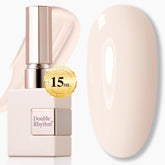 Double Rhythm 15ml gel polish in cream white for a sheer, salon-ready look