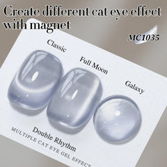 Double Rhythm destellos holográficos gel: acabado deslumbrante para uñas con brillo duradero.