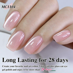 Double Rhythm esmalte gel con brillo holográfico para uñas deslumbrantes.