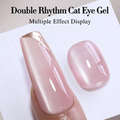 Double Rhythm gel glitter iridiscente para manicuras llamativas.