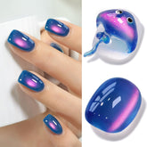 Double Rhythm esmalte gel ojo de gato azul marino para un efecto holográfico en uñas