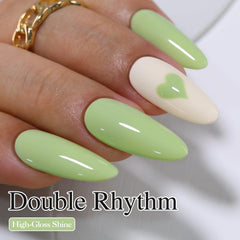 Double Rhythm gel polish brush applying a smooth coat