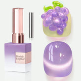 Double Rhythm gel ojo de gato lavanda con imán para uñas brillantes