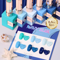 Double Rhythm gel polish light blue bottle close-up reveals rich pigmentation