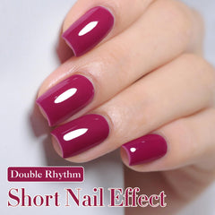 Double Rhythm brush applying gel polish for a smooth finish