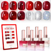 Double Rhythm gel polish set with six 15ml bottles for cohesive color choices.