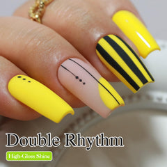 Double Rhythm Yellow A1396 color swatches show pure sheer tone.
