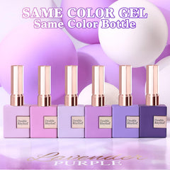 Double Rhythm glitter gel polish close-up for a brilliant shimmering finish.