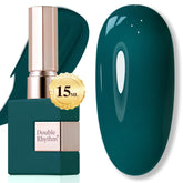 Double Rhythm Green 15ml gel polish bottle shows pure sheer color for elegant nails