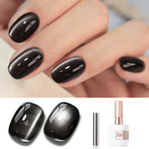Double Rhythm Jelly Glass Cat Eye polish bottle close-up showing magnetic shimmer