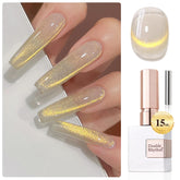 Double Rhythm Jelly Glass Cat Eye Lacado 15ml con efecto cat eye magnético para uñas