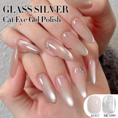 Double Rhythm Jelly Glass Efecto Magnético: aplicación con imán para diseño único en uñas.