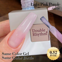 Double Rhythm jelly polish sheer purple swatch on nails