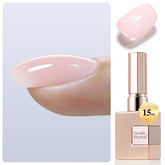 Double Rhythm Milky Pink gel bottle with glossy finish and long wear.