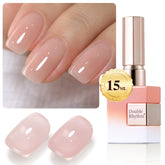 Double Rhythm Milky Pink jelly polish bottle 15ml for easy at-home manicures