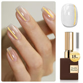 Gel ojo de gato de Double Rhythm, botella 15 ml primer plano que revela color vibrante.