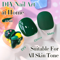 Double Rhythm pure sheer Deep Green creates versatile nail looks