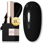 Double Rhythm Pure Sheer gel polish in a 15ml bottle for a sleek manicure.