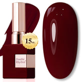 Double Rhythm compact 15ml translucent gel polish bottle for at-home manicure
