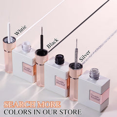 Double Rhythm White Liner Art L1006 bottle closeup highlighting base and top coat compatibility