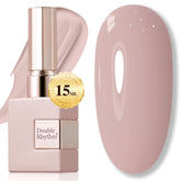 Double Rhythm MilkyKhaki 15ml bottle with smooth gel for easy at-home manicure.
