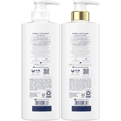 Dove Acondicionador Reparación Cabello Rizado: suaviza y fortalece con proteína bio.