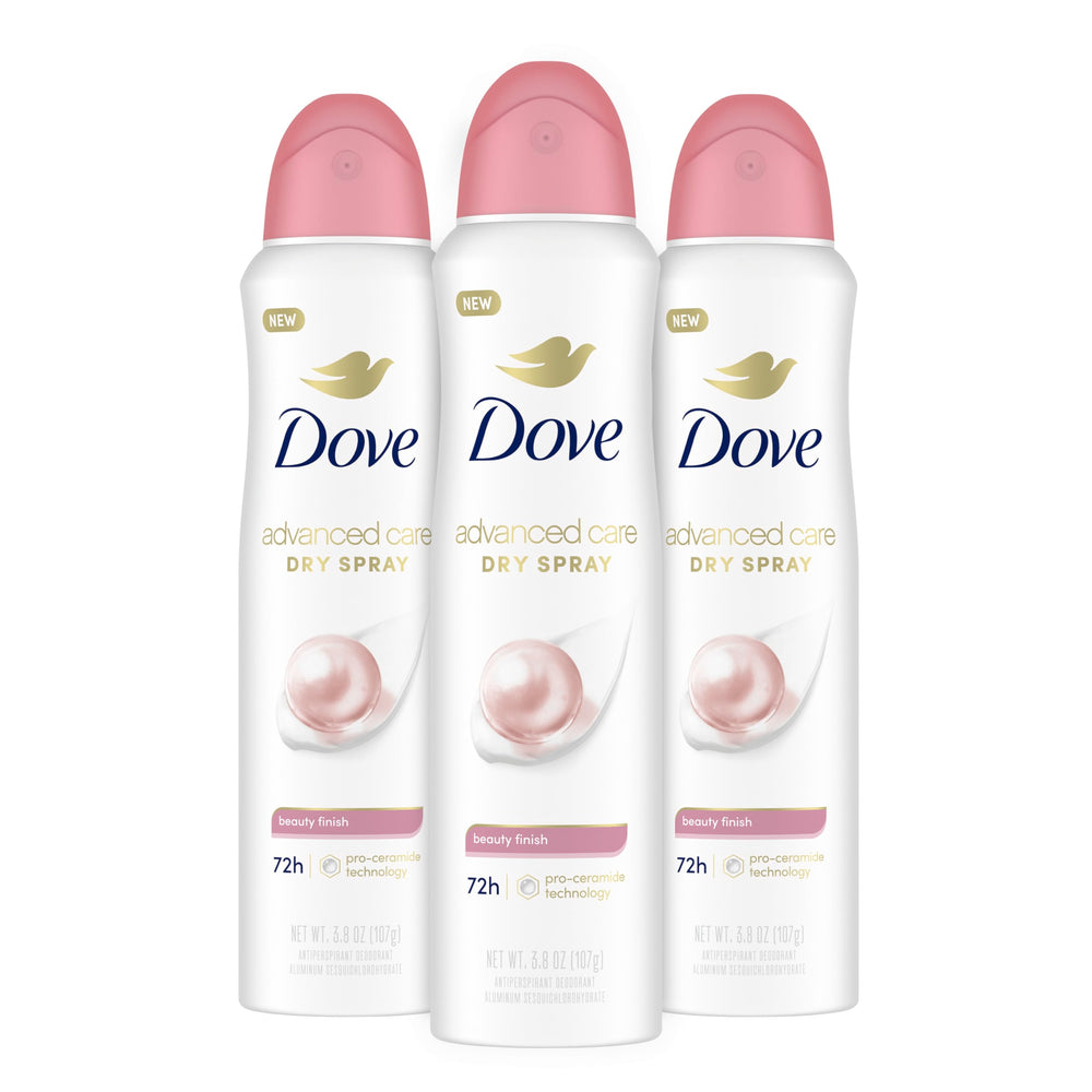 Dove Advanced Care Beauty Finish Desodorante Pulverizador para axilas suaves y frescas.