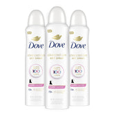 Dove Advanced Care Clear Finish spray bottle showing invisible protection for clothes
