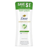 Dove Advanced Care Cool Essentials doble pack, empaque visible para rutina diaria de cuidado