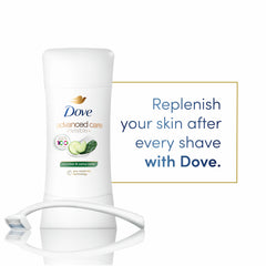 Dove Advanced Care invisible to 100 colors – product on skin with no visible residue.