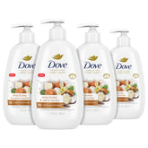 Dove Advanced Care Jabon Mano con manteca de karité y vainilla cálida; suaviza y perfuma las manos.