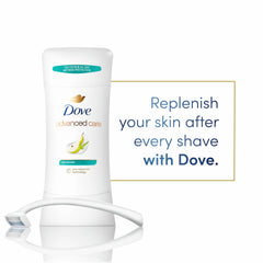 Dove Advanced Care Rejuvenate underarm area emphasizes daily use after shaving