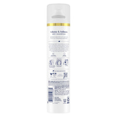 Dove Advanced Dry Shampoo with Invisible Serum shown during application for softer, smoother hair.