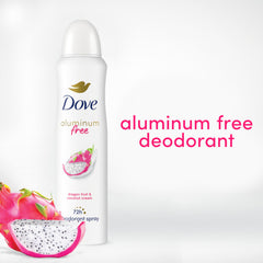 Dove aluminum-free formula provides gentle protection for the skin.
