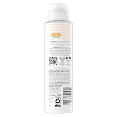 Dove spray desodorante en aplicación rápida para uso diario