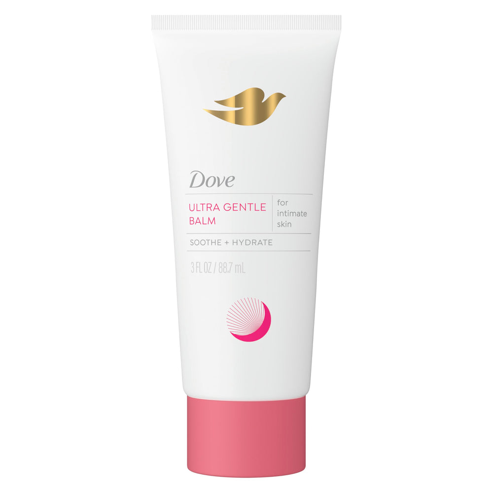 Dove bálsamo ultra suave para la zona íntima, hidrata suavemente la piel sensible.