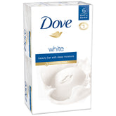 Dove Barra de Belleza Blanca 4 oz: hidratación suave para rostro, cuerpo y manos.