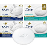 Dove barra para piel sensible sin fragancia, limpieza suave