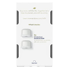 Dove base de acero inoxidable para desodorante recargable