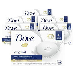 Dove Beauty Bar Original 24-count provides gentle lather and nourished skin