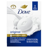 Dove Beauty Bar Original pack of 24 shown, highlighting value and gentle cleansing.