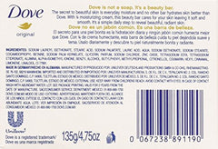 Dove Beauty Bar close-up shows a gentle, foamy lather for sensitive skin.